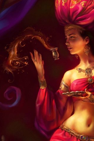 Обои девушка, фентези, магия, eldar zakirov - the fairy of oriental star, girl, fantasy, magic разрешение 1920x1200 Загрузить