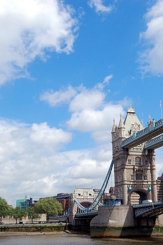 Обои небо, облака, река, мост, лондон, тауэрский мост, the sky, clouds, river, bridge, london, tower bridge разрешение 1920x1080 Загрузить