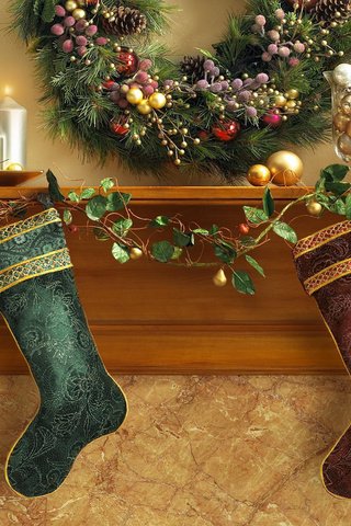 Обои свечи, новый год, зима, носки, рождество, чудо, candles, new year, winter, socks, christmas, miracle разрешение 1920x1080 Загрузить