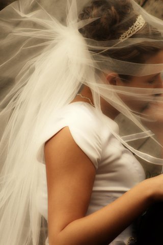 Обои свадьба, поцелуй, невеста, фата, wedding, kiss, the bride, veil разрешение 1920x1080 Загрузить
