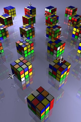 Обои кубики рубика, rubik's cubes разрешение 1920x1440 Загрузить