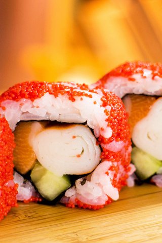 Обои рыба, икра, рис, суши, роллы, морепродукты, японская кухня, fish, caviar, figure, sushi, rolls, seafood, japanese cuisine разрешение 2844x1688 Загрузить