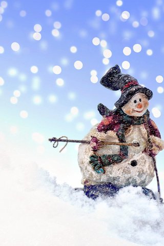 Обои снег, новый год, снеговик, рождество, xmas, встреча нового года, 2016, елочная, merry, snow, new year, snowman, christmas разрешение 2000x1328 Загрузить