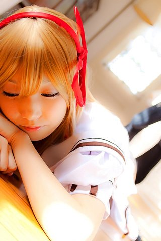 Обои лежит, рыжая, пол, окно, азиатка, бант, косплей, lies, red, floor, window, asian, bow, cosplay разрешение 1920x1200 Загрузить