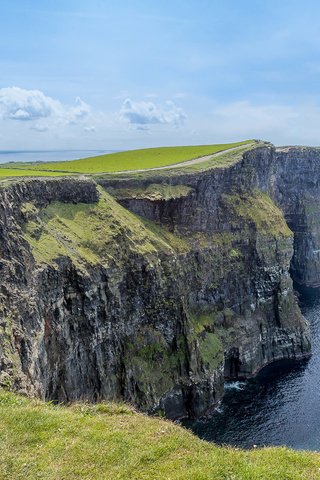 Обои скалы, океан, ирландия, killilagh, clare, графство клэр, rocks, the ocean, ireland, county clare разрешение 5084x2915 Загрузить