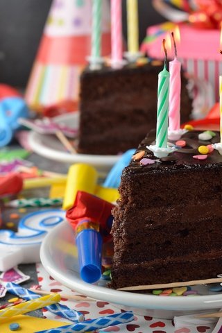 Обои свечи, воздушные шары, день рождения, торт, candles, balloons, birthday, cake разрешение 6300x4206 Загрузить