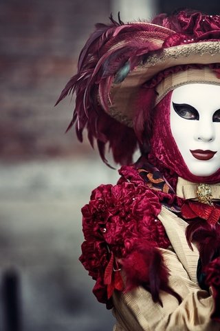 Обои девушка, маска, портрет, венеция, лицо, костюм, карнавал, girl, mask, portrait, venice, face, costume, carnival разрешение 1920x1241 Загрузить