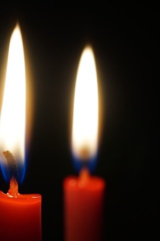 Обои свечи, пламя, огонь, черный фон, candles, flame, fire, black background разрешение 6000x4000 Загрузить