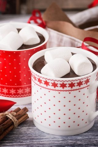 Обои кружки, зефир, горячий шоколад, маршмеллоу, mugs, marshmallows, hot chocolate разрешение 1920x1200 Загрузить