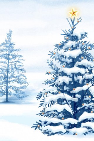 Обои деревья, снег, новый год, елка, вектор, звезда, рождество, гирлянда, trees, snow, new year, tree, vector, star, christmas, garland разрешение 2560x1600 Загрузить