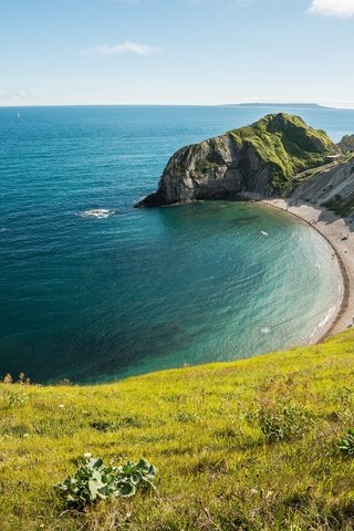 Обои скалы, дорсет, берег, пейзаж, море, великобритания, побережье, залив, океан, rocks, dorset, shore, landscape, sea, uk, coast, bay, the ocean разрешение 5120x2880 Загрузить