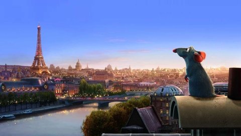 Обои париж, мышь, рататуй, мультик, paris, mouse, ratatouille, cartoon разрешение 1920x1200 Загрузить