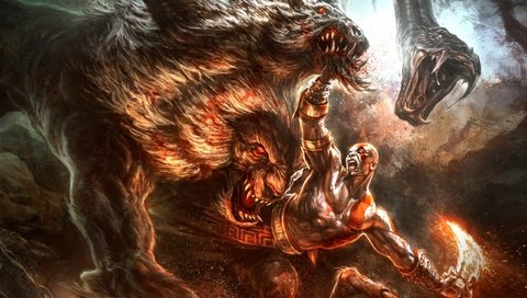 Обои god of war 3, кратос, animal gods, kratos разрешение 2560x1600 Загрузить