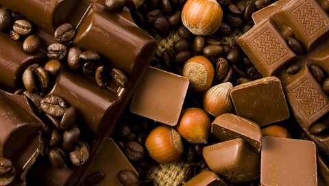 Обои орехи, конфеты, шоколад, фундук, nuts, candy, chocolate, hazelnuts разрешение 1920x1200 Загрузить