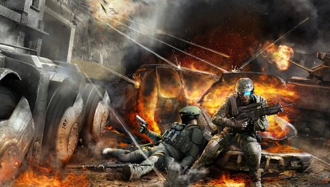 Обои война, солдат, tom clancys, ghost recon advanced warfighter, war, soldiers разрешение 2560x1600 Загрузить