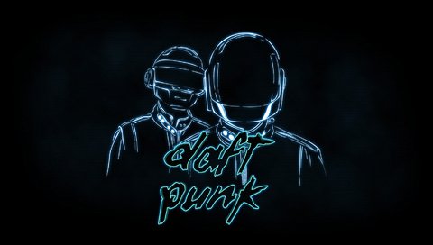 Обои daft punk, силуэты, шлемы, tron version, каски, silhouettes, hats, helmets разрешение 1920x1080 Загрузить