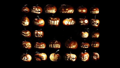 Обои хэллоуин, хеллоуин, тыквы, halloween, pumpkin разрешение 1920x1200 Загрузить