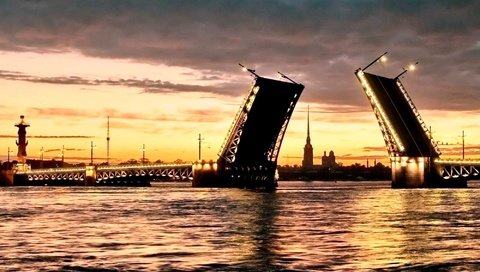 Обои россия, санкт-петербург, дворцовый мост, разводной мост, russia, saint petersburg, the palace bridge, drawbridge разрешение 2000x1203 Загрузить
