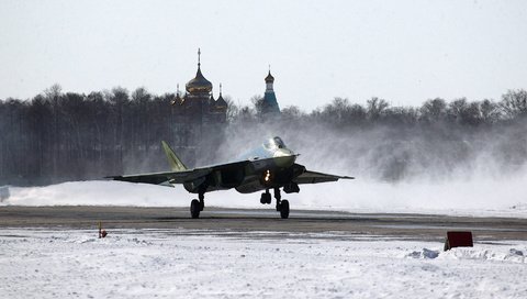 Обои самолет, авиация, россия, многоцелевой, ввс, пак фа, т-50, the plane, aviation, russia, multipurpose, bbc, pak fa, t-50 разрешение 1920x1080 Загрузить