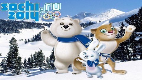 Обои талисманы олимпиады 2014 в сочи, mascots of the olympic games 2014 in sochi разрешение 2560x1440 Загрузить