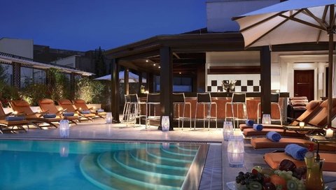 Обои интерьер, бассейн, бар, домик, лежаки, кресла, hause, басеин, interior, pool, bar, house, sunbeds, chairs разрешение 1920x1080 Загрузить