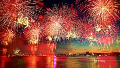 Обои салют, праздник, фейерверк, salute, holiday, fireworks разрешение 1920x1200 Загрузить