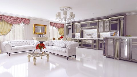 Обои интерьер, дизайн, гостиная, interior, design, living room разрешение 3840x2400 Загрузить