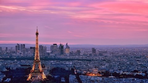 Обои небо, горизонт, город, париж, франция, эйфелева башня, the sky, horizon, the city, paris, france, eiffel tower разрешение 2048x1217 Загрузить
