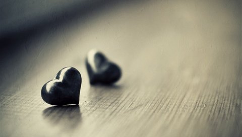 Обои настроение, макро, сердце, сердечки, чёрные, two black hearts, mood, macro, heart, hearts, black разрешение 2560x1600 Загрузить