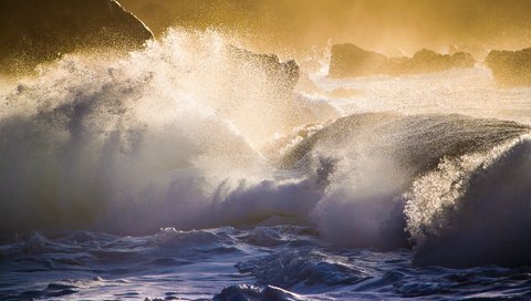 Обои природа, волны, море, побережье, шторм, гаваи, oahu's north shore, nature, wave, sea, coast, storm, hawaii разрешение 3360x2100 Загрузить