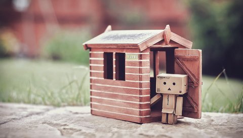 Обои домик, коробка, данбо, картонный робот, дамбо, house, box, danbo, cardboard robot, dumbo разрешение 1920x1200 Загрузить