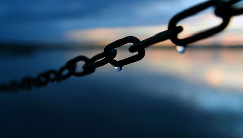 Обои металл, макро, фон, капли, цепь, капли воды, крупным планом, metal, macro, background, drops, chain, water drops, closeup разрешение 2880x1800 Загрузить