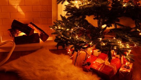 Обои новый год, елка, подарки, рождество, гирлянда, new year, tree, gifts, christmas, garland разрешение 2880x1800 Загрузить