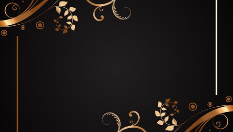 Обои цветы, текстура, узор, блака, золотая, флористика, flowers, texture, pattern, black, gold, floral разрешение 5000x5000 Загрузить