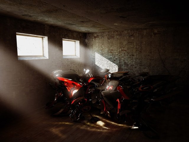 Обои свет, окна, мотоцикл, паутина, light, windows, motorcycle, web разрешение 1920x1200 Загрузить