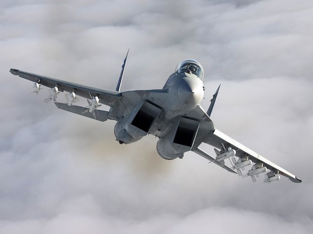 Обои самолет, истребитель, миг-35, the plane, fighter, the mig-35 разрешение 2560x1600 Загрузить