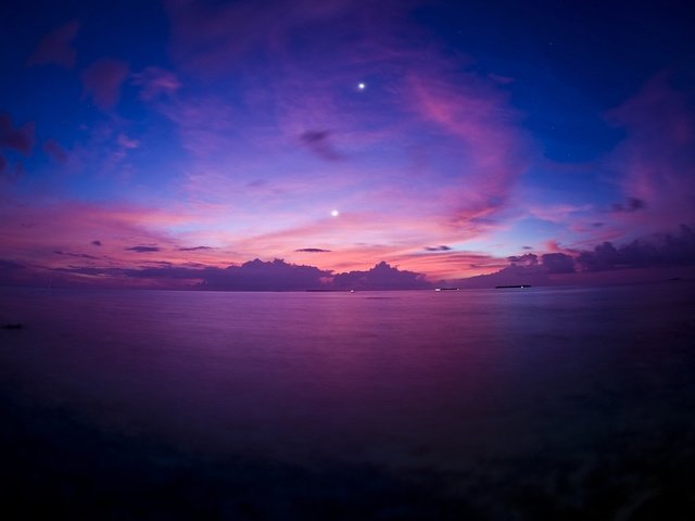 Обои небо, вода, вечер, закат, море, the sky, water, the evening, sunset, sea разрешение 1920x1200 Загрузить