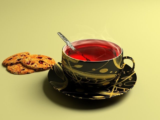 Обои красный, чашка, чай, печенье, каркадэ, red, cup, tea, cookies, karkade разрешение 1920x1200 Загрузить