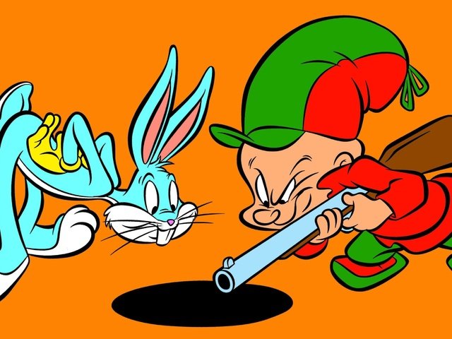 Обои веселые мелодии, луни тюнз, багз банни, funny ringtones, looney tunes, bugs bunny разрешение 3156x1721 Загрузить