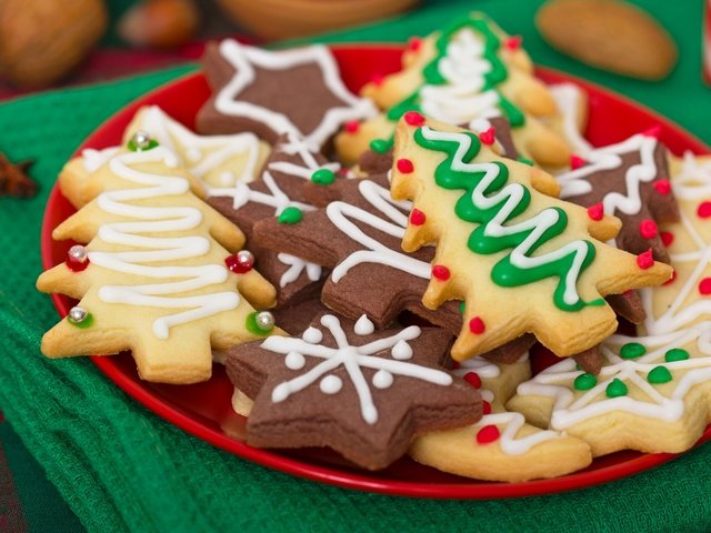 Обои печенье, выпечка, ёлочка, новогодняя, звездочка, елочная, baking, cookies, cakes, herringbone, christmas, asterisk разрешение 2880x1914 Загрузить