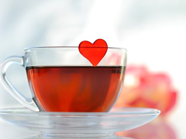 Обои сердечко, сердце, любовь, блюдце, чашка, чай, heart, love, saucer, cup, tea разрешение 3800x2600 Загрузить