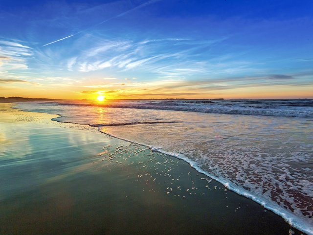Обои закат, море, пляж, sunset, sea, beach разрешение 5734x3823 Загрузить