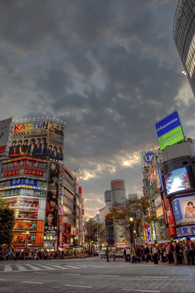 Обои закат, японии, shibuya, sunset, japan разрешение 5616x3744 Загрузить