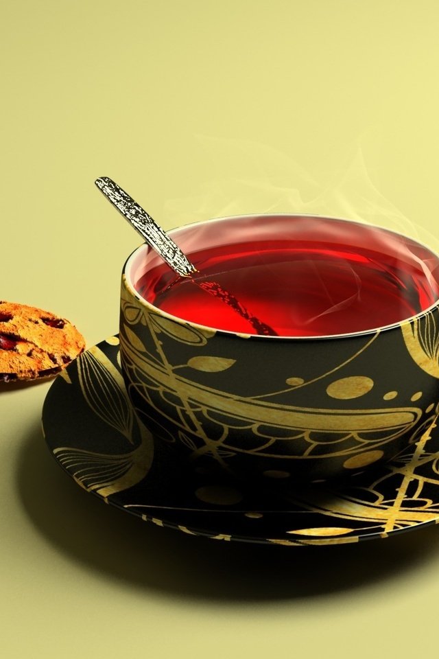 Обои красный, чашка, чай, печенье, каркадэ, red, cup, tea, cookies, karkade разрешение 1920x1200 Загрузить
