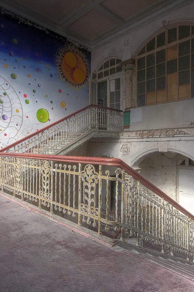 Обои лестница, фон, стены, ladder, background, wall разрешение 1920x1259 Загрузить