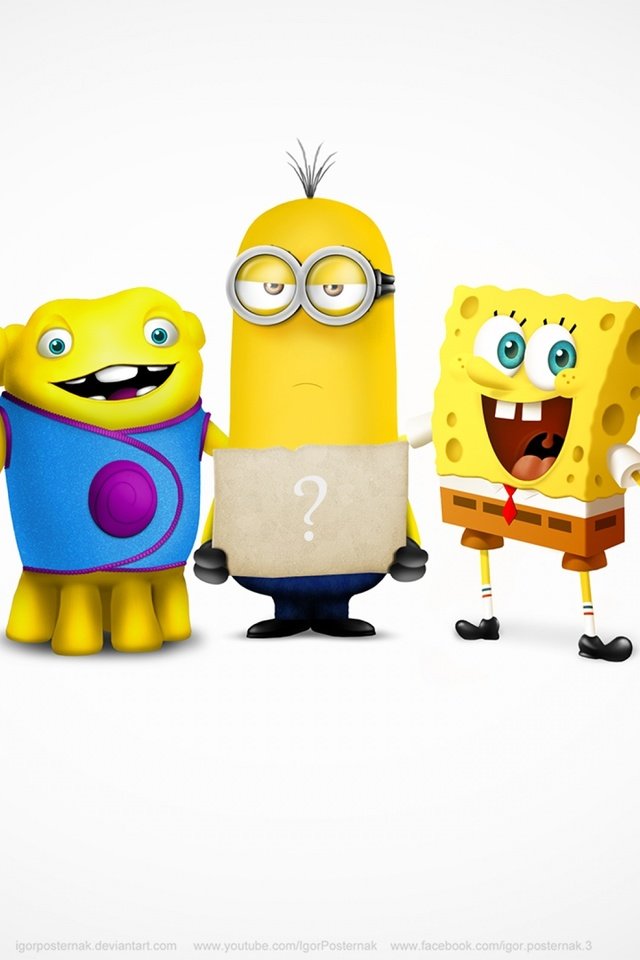 Обои кевин, спанч боб, миньон, супер команда, kevin, spongebob, minion, super team разрешение 2560x1600 Загрузить