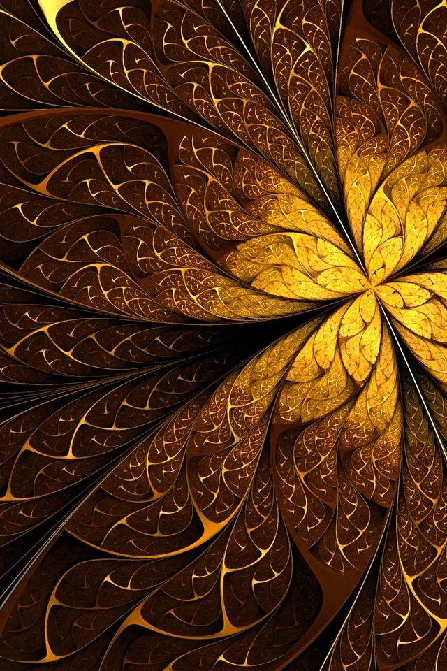 Обои абстракция, линии, узоры, золото, фрактал, abstraction, line, patterns, gold, fractal разрешение 1920x1080 Загрузить