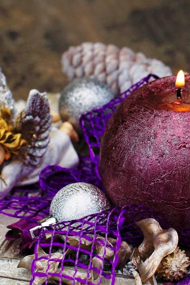Обои свечи, новый год, украшения, шарики, праздник, рождество, ангелочек, candles, new year, decoration, balls, holiday, christmas, angel разрешение 2800x1575 Загрузить