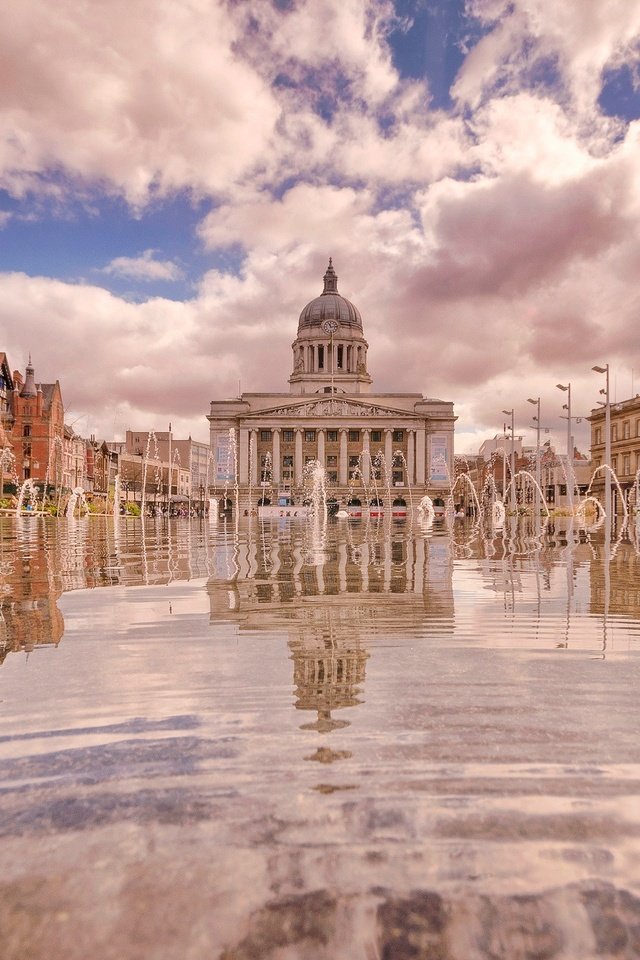 Обои дома, фонтан, англия, площадь, ноттингем, home, fountain, england, area, nottingham разрешение 2048x1282 Загрузить