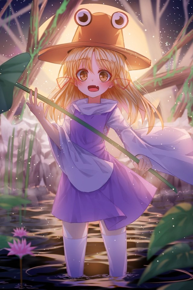 Обои вода, платье, блондинка, лоли, мория сувако, тохо, л, water, dress, blonde, loli, moriya suwako, touhou, l разрешение 2000x2000 Загрузить